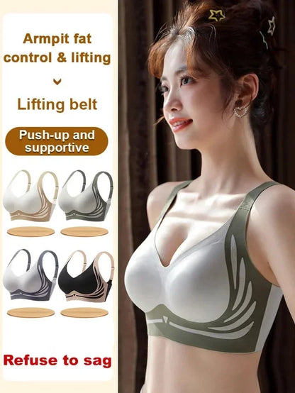 😍🔥 England Premium Designer Edition Anti-Sagging Mega Lift Padded Wireless Bra🥰🔥