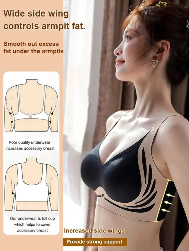 😍🔥 England Premium Designer Edition Anti-Sagging Mega Lift Padded Wireless Bra🥰🔥