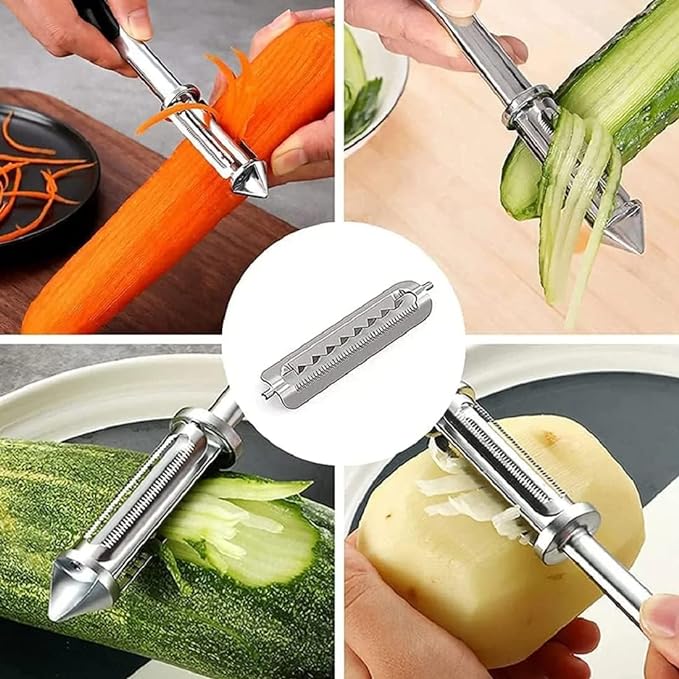 3 in 1  Stainless steel Multifunctional Veggie Peeler (Buy 1 Get 1 FREE)