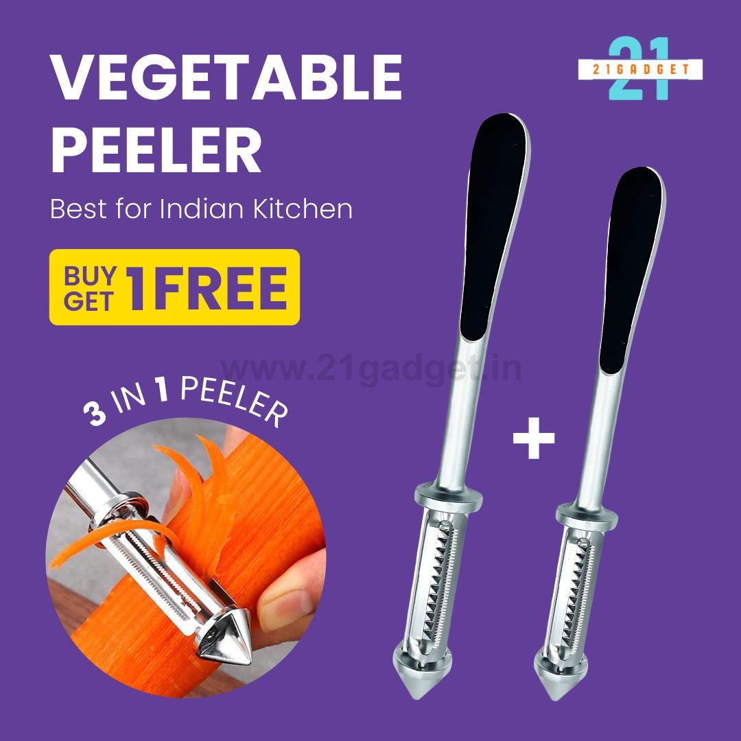 3 in 1  Stainless steel Multifunctional Veggie Peeler (Buy 1 Get 1 FREE)