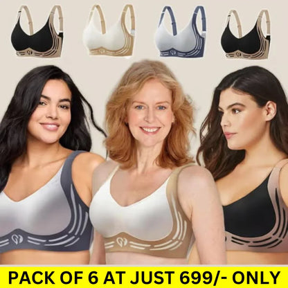 😍🔥 England Premium Designer Edition Anti-Sagging Mega Lift Padded Wireless Bra🥰🔥