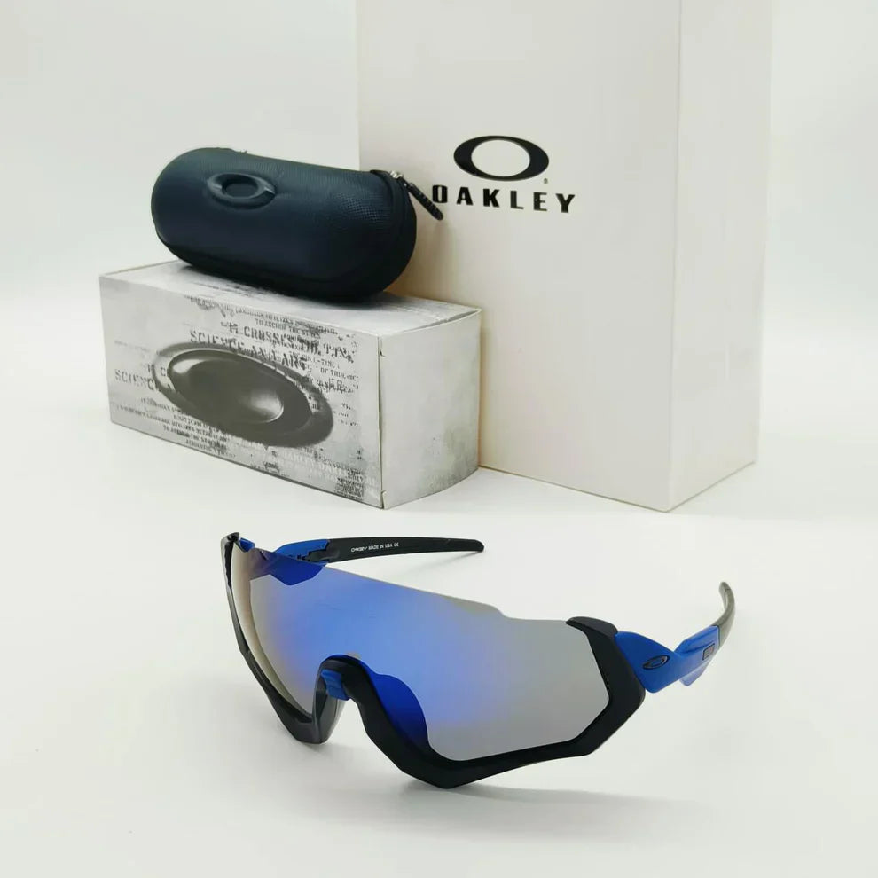 Oakley Flight Jacket Sports Sunglasses ( Black, Blue, Navy Blue, Orange, Silver )