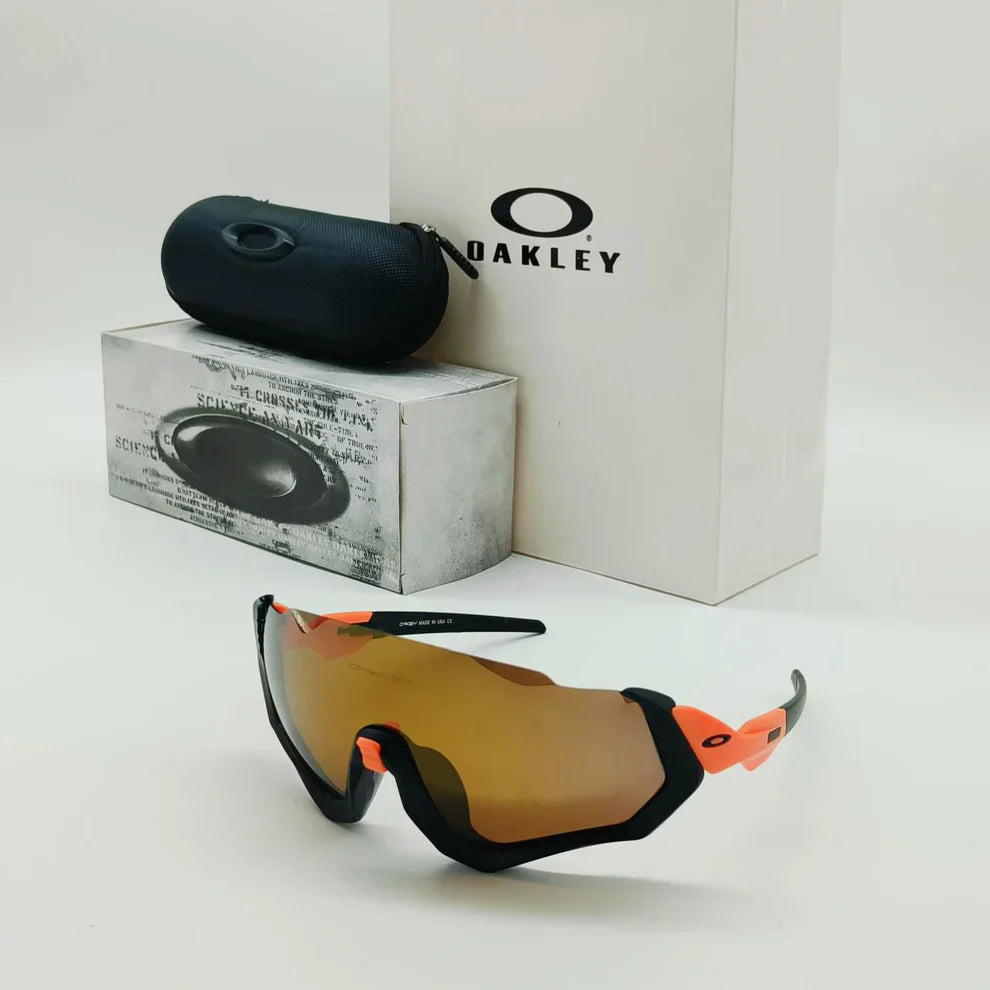 Oakley Flight Jacket Sports Sunglasses ( Black, Blue, Navy Blue, Orange, Silver )