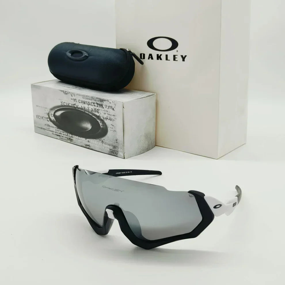 Oakley Flight Jacket Sports Sunglasses ( Black, Blue, Navy Blue, Orange, Silver )