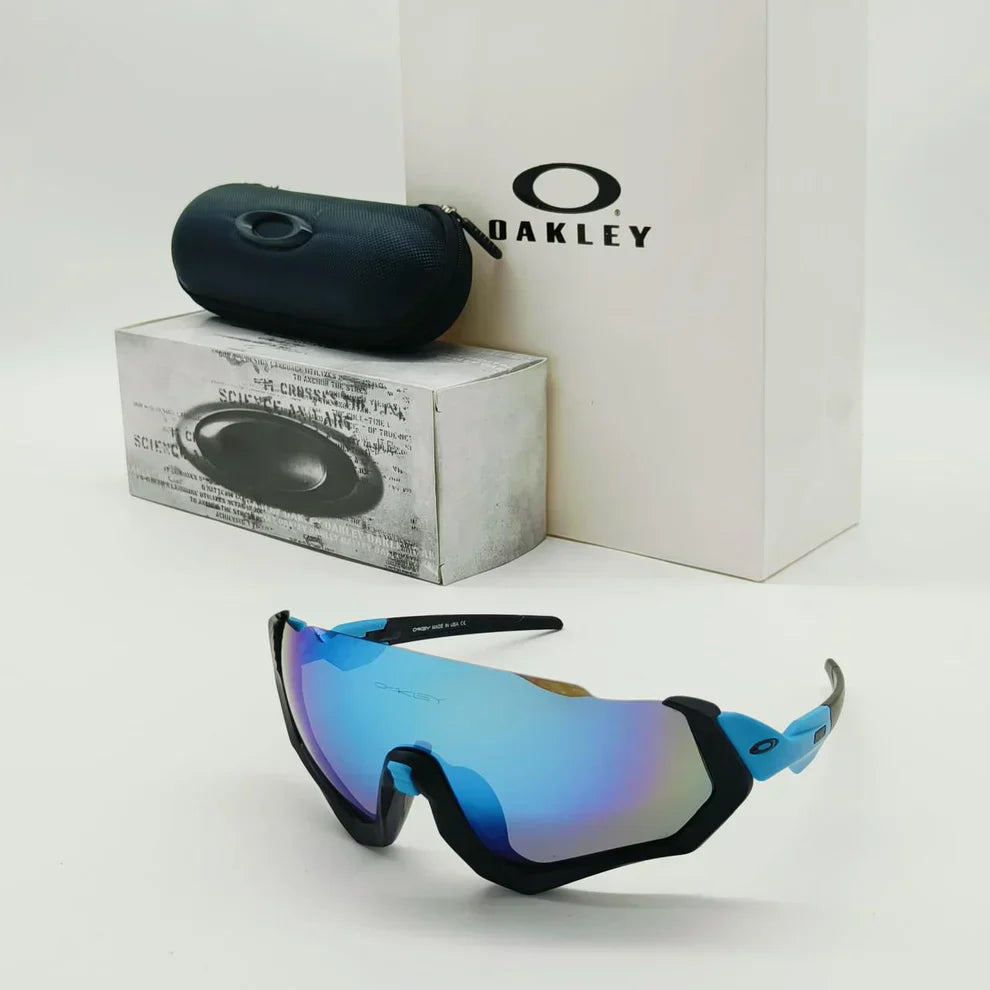 Oakley Flight Jacket Sports Sunglasses ( Black, Blue, Navy Blue, Orange, Silver )